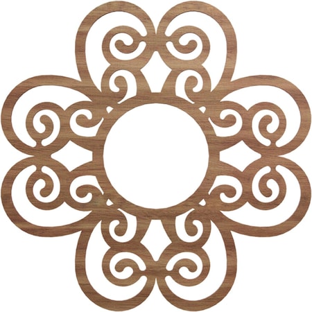Ekena Millwork Cohen Wood Fretwork Pierced Ceiling Medallion, Walnut, 22"OD x 7 1/2"ID x 3/8"T CMWP22X22X0375COWA